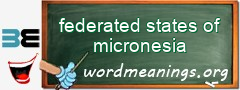 WordMeaning blackboard for federated states of micronesia